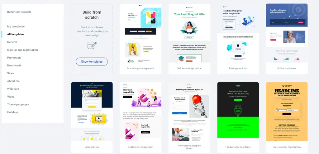 Landing Pages and Forms