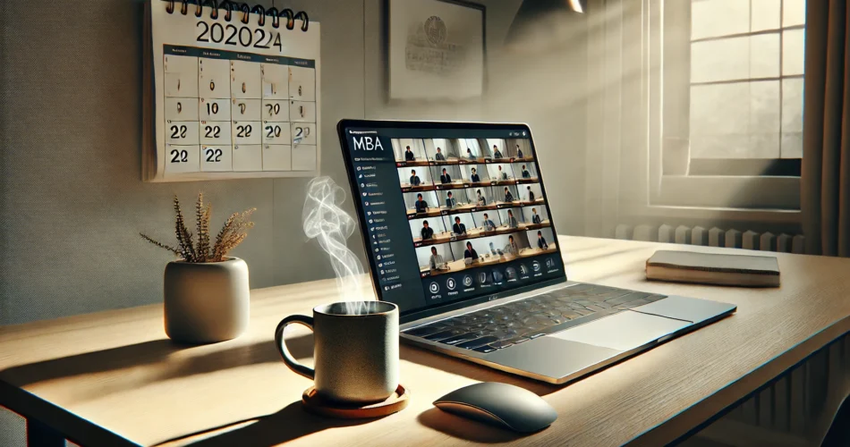 DALL·E 2024 12 29 18.20.21 A photorealistic rendering of a modern sleek laptop on a minimalist desk with a steaming cup of coffee in a ceramic mug placed to its right. The lap